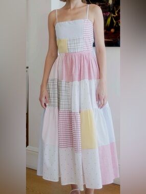OhSevenDays Patchwork Deadstock Cotton Reversible Tori Dress